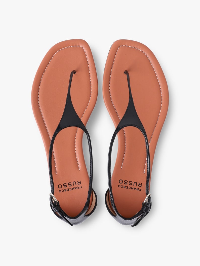 キッドレザー トング サンダル 詳細画像 black 4