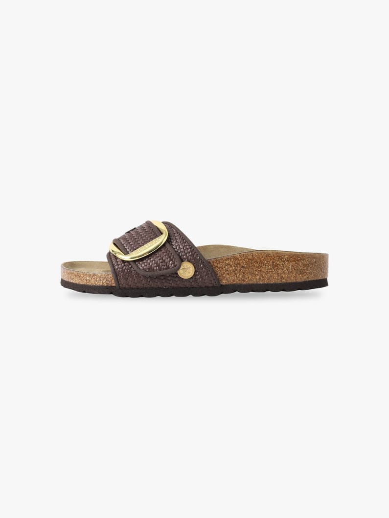 マドリッド ビッグバックル ラフィア サンダル（women） 詳細画像 brown 1