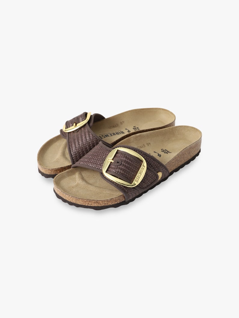 マドリッド ビッグバックル ラフィア サンダル（women） 詳細画像 brown 1