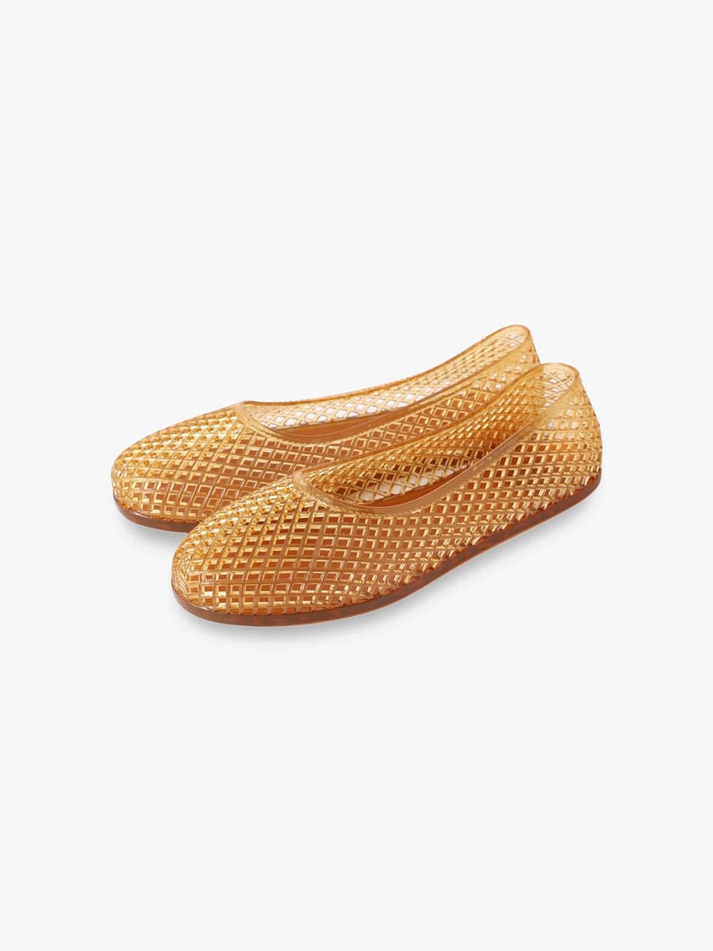 イロ ジェリー フラットシューズ（23-25cm/クリア/ブルー/キャメル） 詳細画像 camel 3
