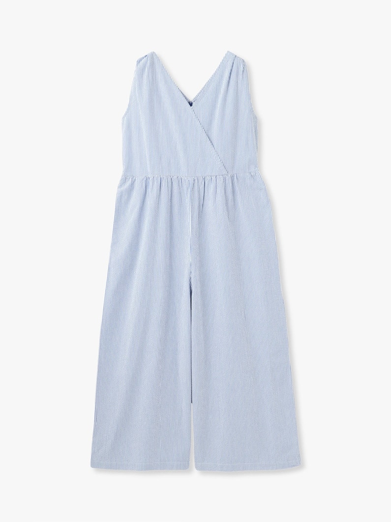 シアサッカー オールインワン（ホワイト/ブルー） 詳細画像 blue 4