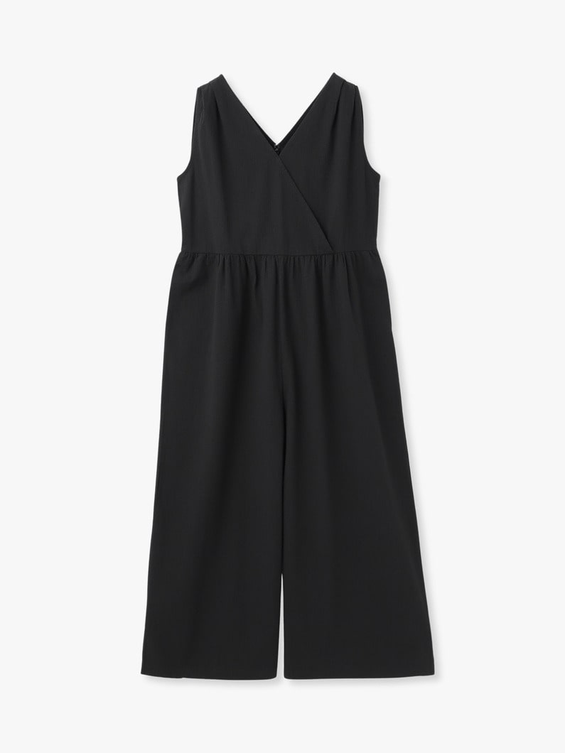 シアサッカー オールインワン（ホワイト/ブルー） 詳細画像 black 4