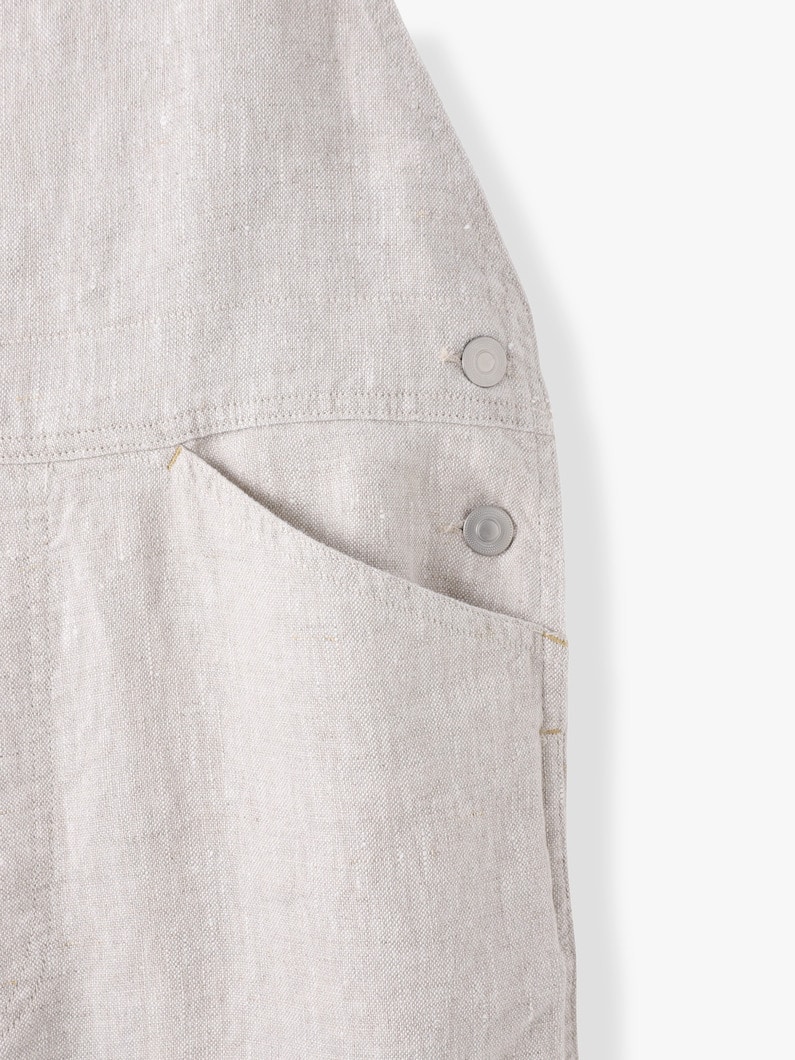 リネン オーバーオール 詳細画像 black 3