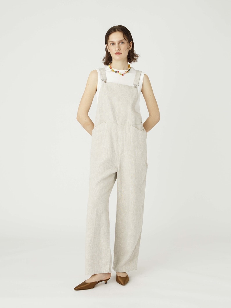 リネン オーバーオール 詳細画像 beige