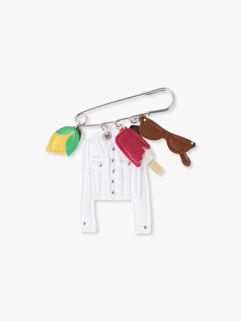 レモン＆ジャケット ブローチ 詳細画像 multi 1