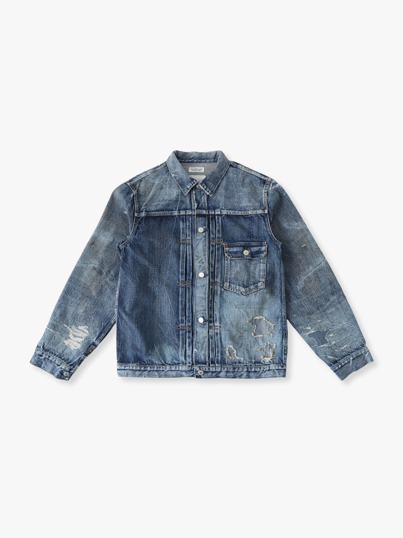 13オンス ダメージ デニムジャケット 詳細画像 blue 4