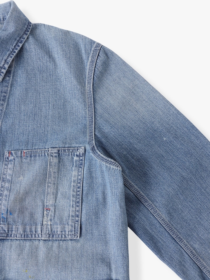 ドリップ デニム カバードジャケット 詳細画像 blue 2