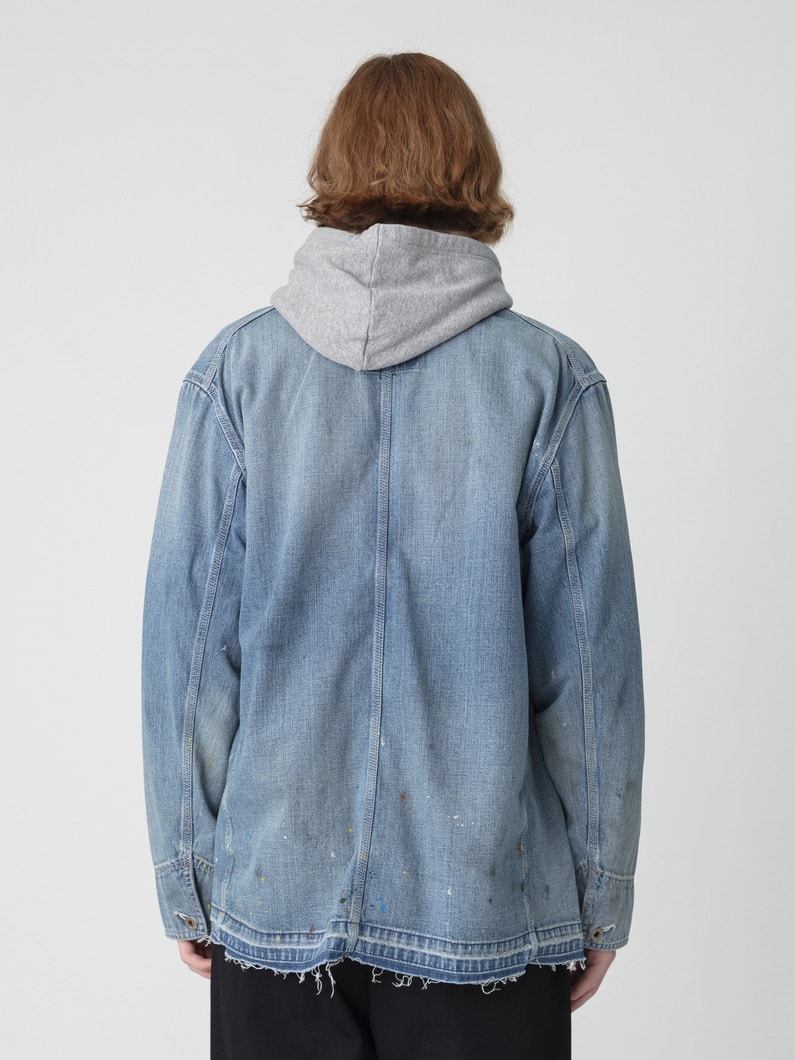ドリップ デニム カバードジャケット 詳細画像 blue 2