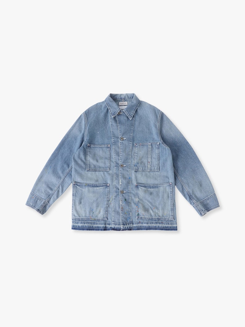 ドリップ デニム カバードジャケット 詳細画像 blue 3