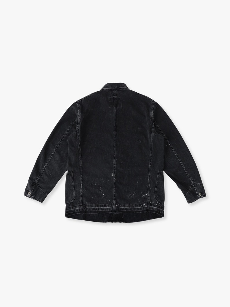 ドリップ ブラックデニム カバードジャケット 詳細画像 black 1
