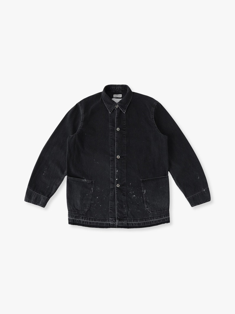 ドリップ ブラックデニム カバードジャケット 詳細画像 black 1