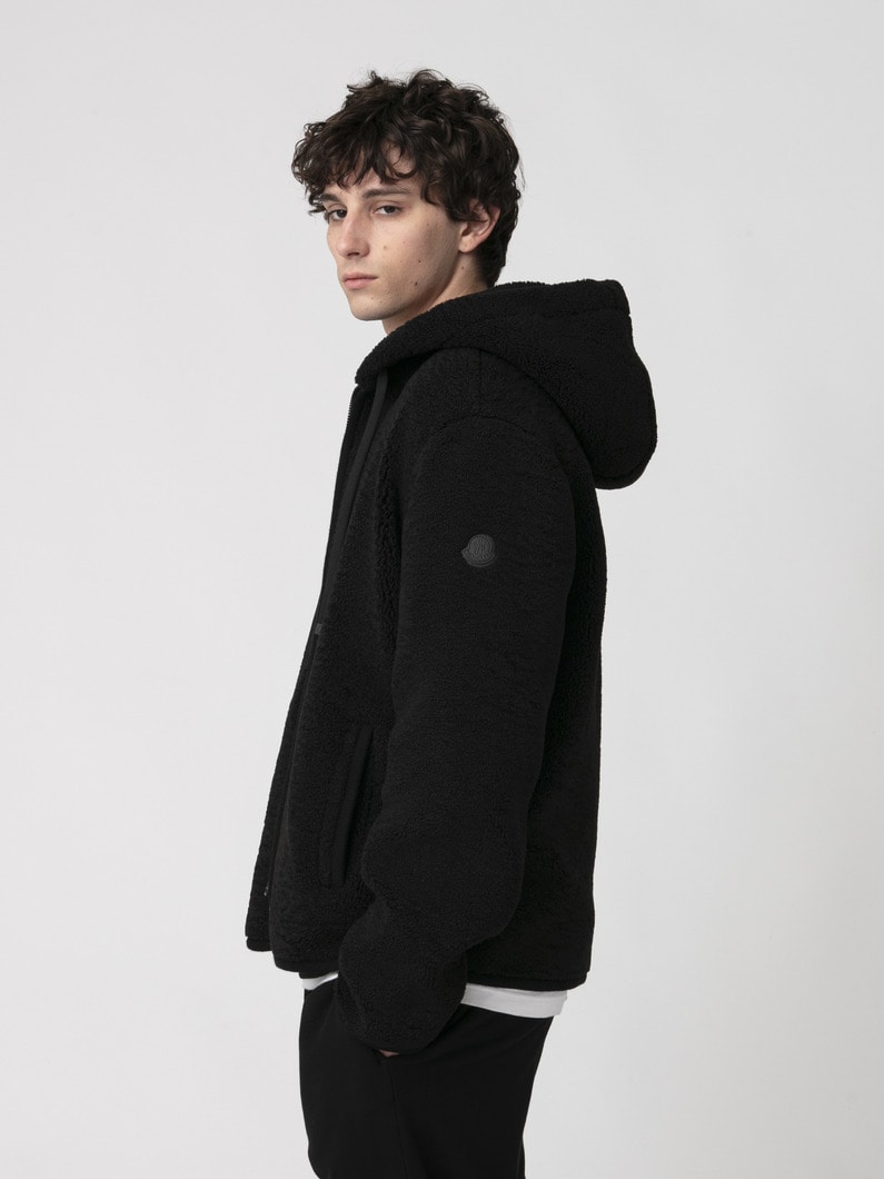 テディフリース ジップフーディー 詳細画像 black 3