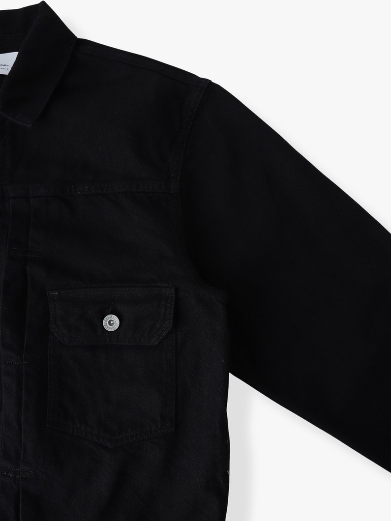 コットンヘンプ デニムジャケット 詳細画像 black 2