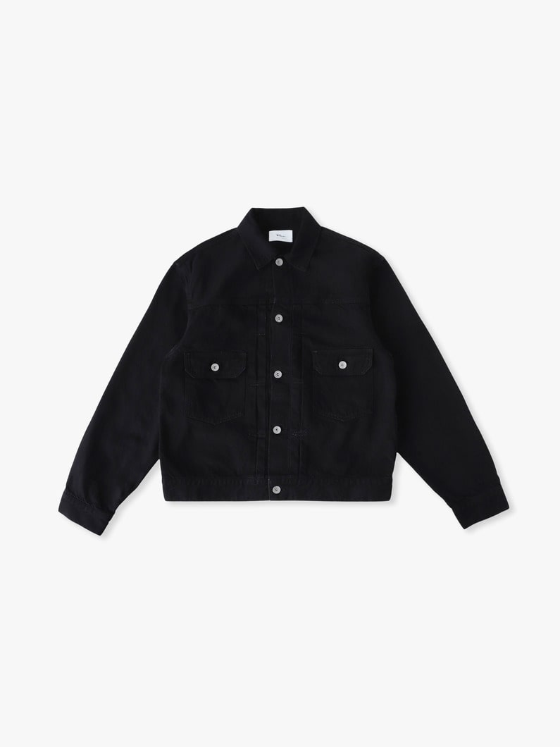 コットンヘンプ デニムジャケット 詳細画像 black 1