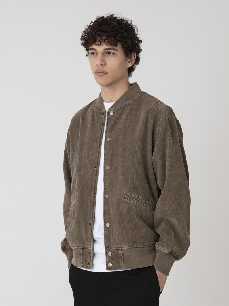 オーガニックコーデュロイ ベースボールジャケット 詳細画像 beige