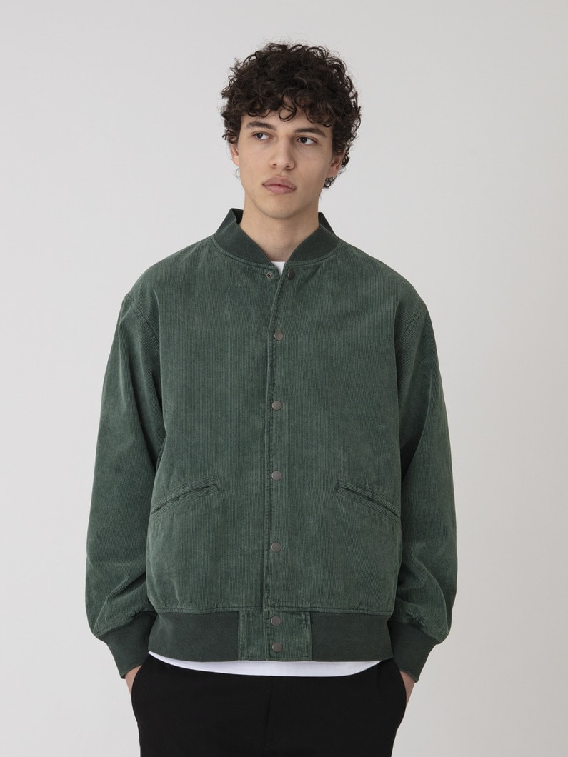オーガニックコーデュロイ ベースボールジャケット 詳細画像 green 1