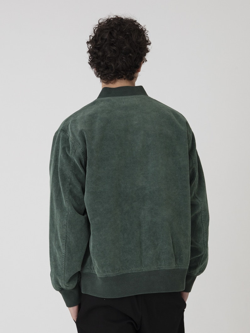 オーガニックコーデュロイ ベースボールジャケット 詳細画像 green 2