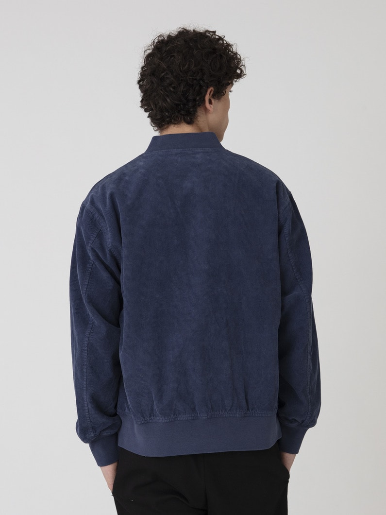 オーガニックコーデュロイ ベースボールジャケット 詳細画像 navy 2
