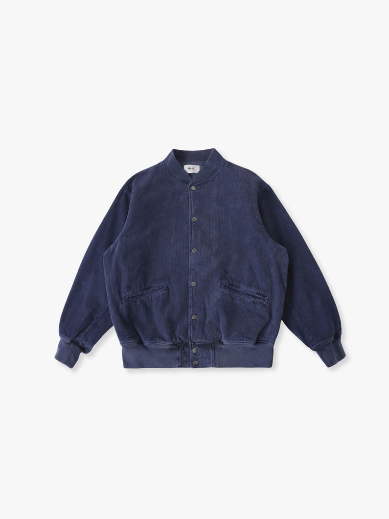 オーガニックコーデュロイ ベースボールジャケット 詳細画像 navy 3
