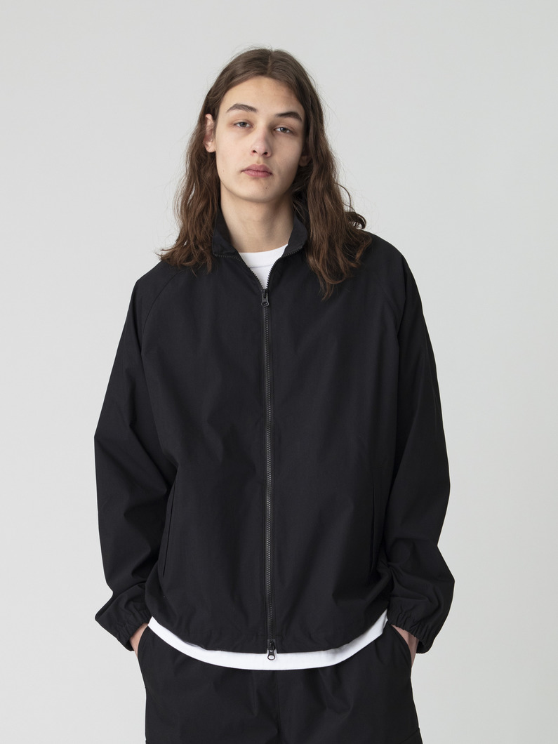 コットンポリエステル タイプライター トラックジャケット 詳細画像 black 2