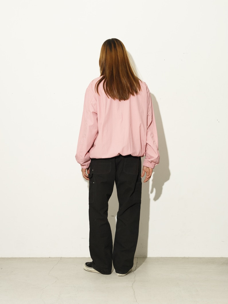 エンブロイダリーロゴ ナイロン トラックジャケット 詳細画像 pink 2
