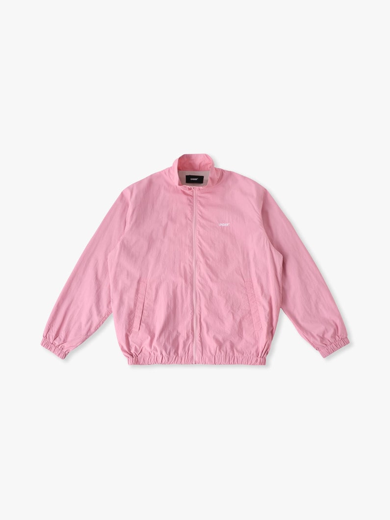 エンブロイダリーロゴ ナイロン トラックジャケット 詳細画像 pink 3