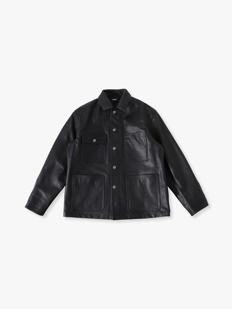 レザー ワークジャケット 詳細画像 black 3