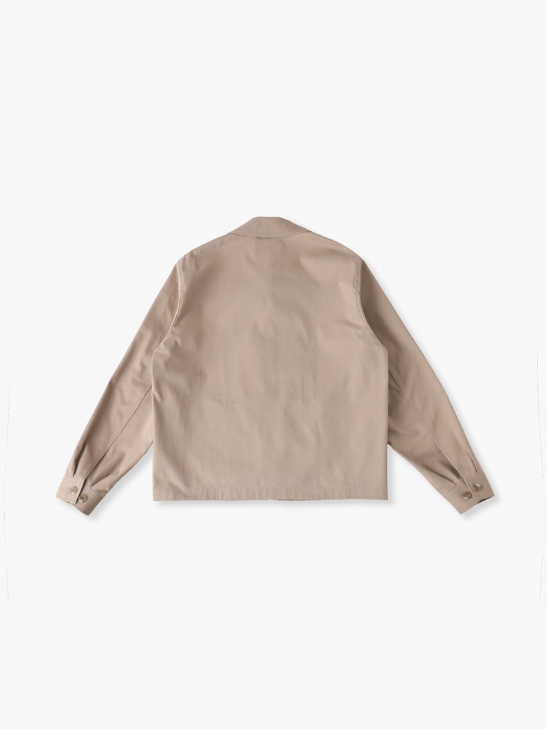 ブラッシュドコットンツイル エンブロイダリー ロゴ ジャケット 詳細画像 beige 1