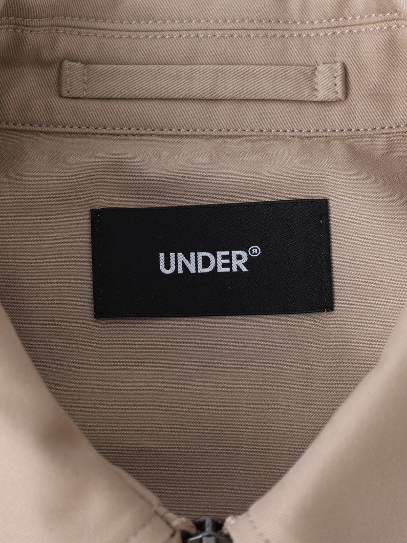 ブラッシュドコットンツイル エンブロイダリー ロゴ ジャケット 詳細画像 beige 3