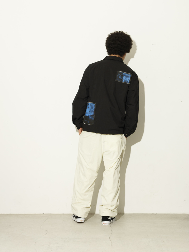 コットンナイロン スラップオン パッチ コーチジャケット 詳細画像 black 2