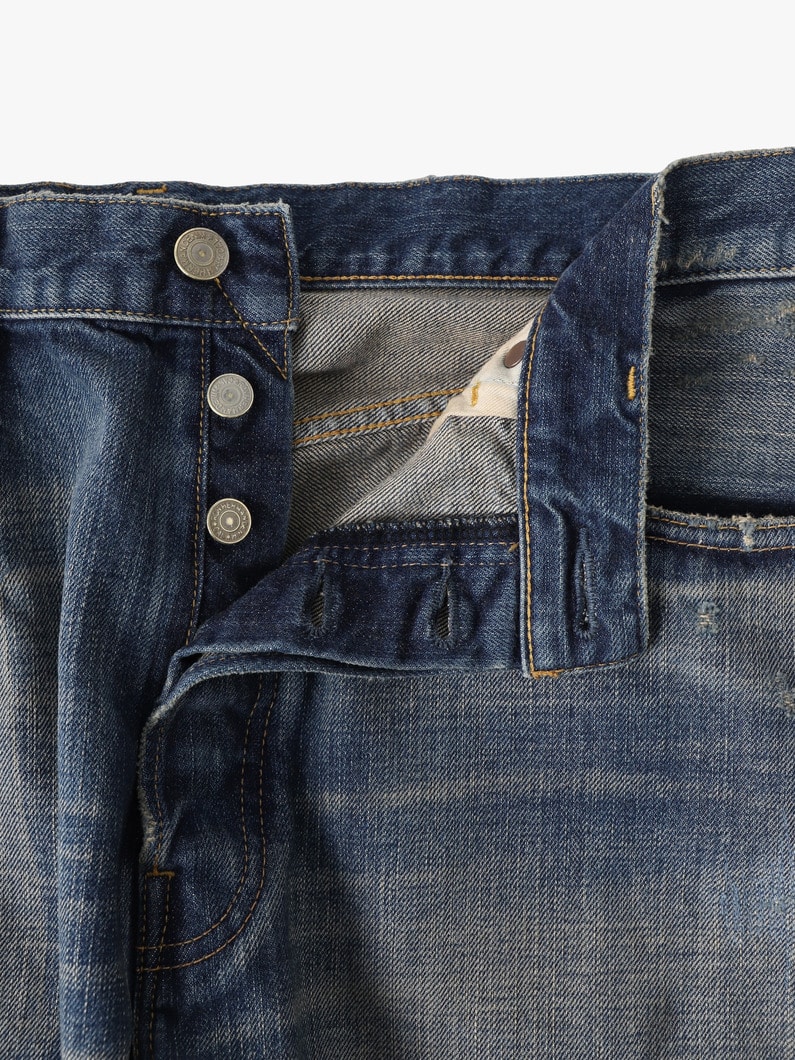 13オンス ダメージ ストレートフィット デニムパンツ 詳細画像 blue 2
