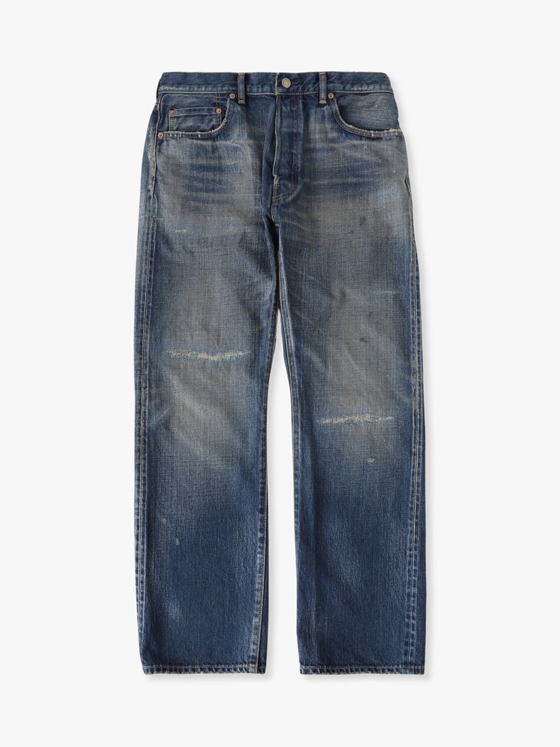 13オンス ダメージ ストレートフィット デニムパンツ 詳細画像 blue 4