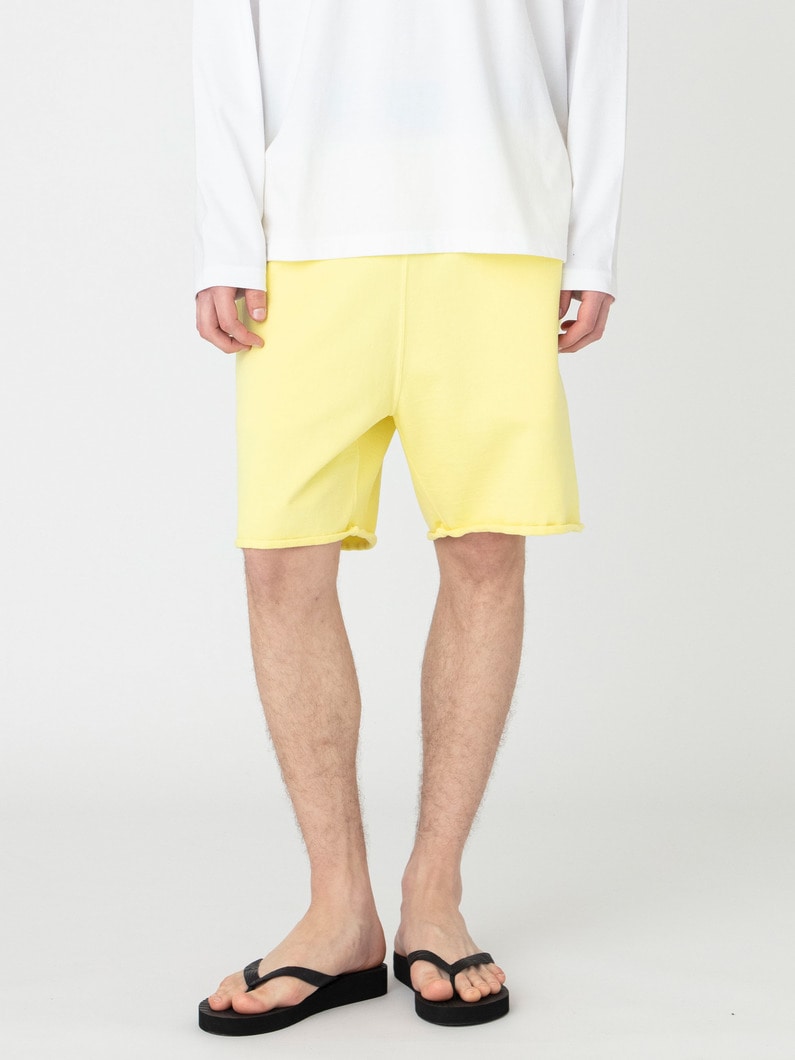 ダメージ カットオフ スウェットショーツ 詳細画像 yellow 1