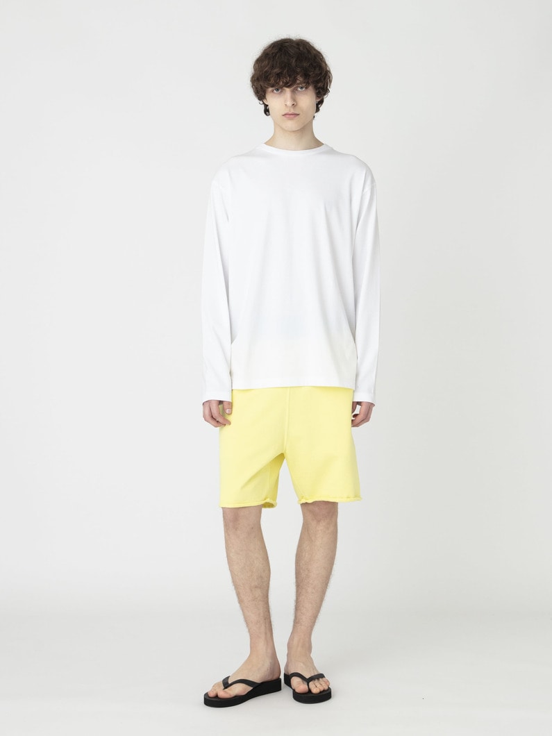 ダメージ カットオフ スウェットショーツ 詳細画像 yellow 2
