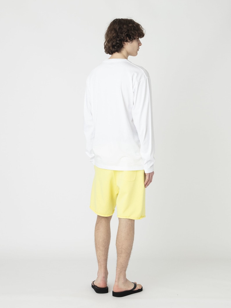 ダメージ カットオフ スウェットショーツ 詳細画像 yellow 3