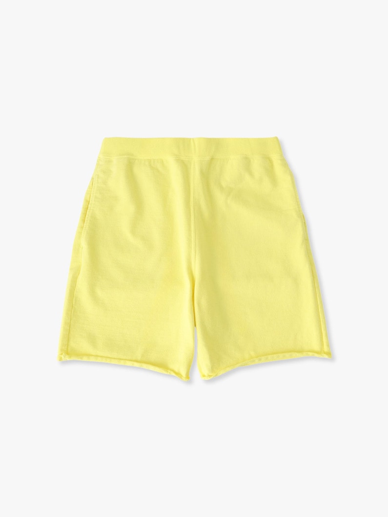 ダメージ カットオフ スウェットショーツ 詳細画像 yellow 4