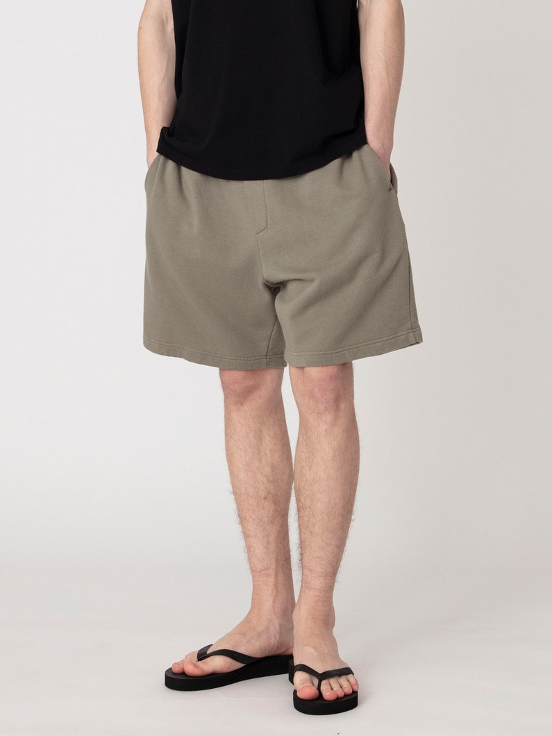 サステナブルコットン スウェット ショーツ 詳細画像 khaki
