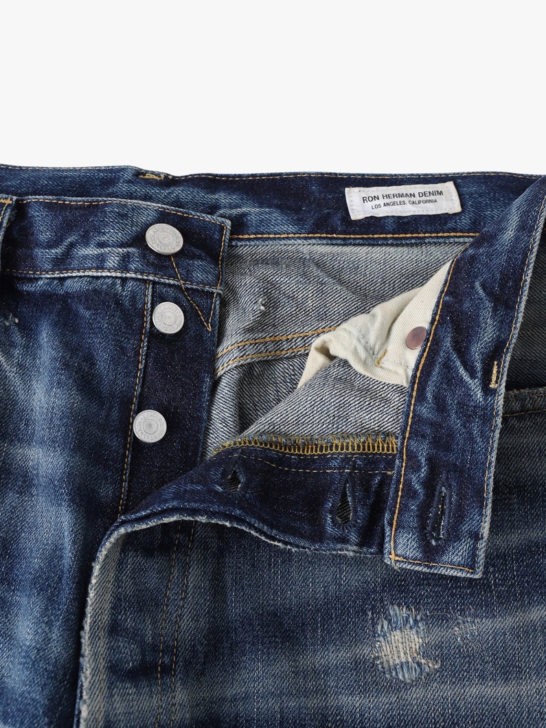 13オンス ダメージ ワイドフィット デニムパンツ 詳細画像 blue 2