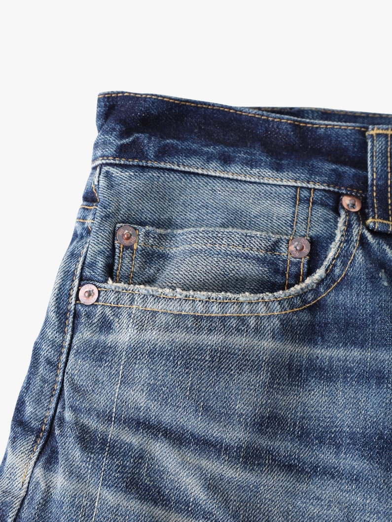 13オンス ダメージ ワイドフィット デニムパンツ 詳細画像 blue 3