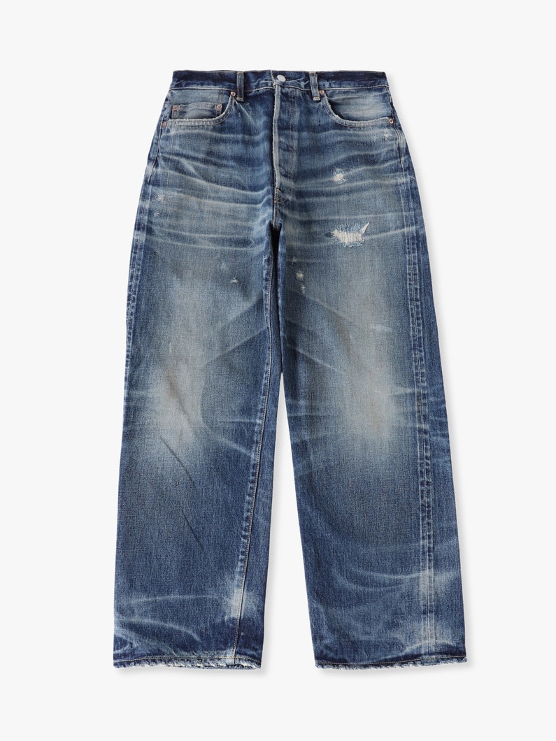 13オンス ダメージ ワイドフィット デニムパンツ 詳細画像 blue 1