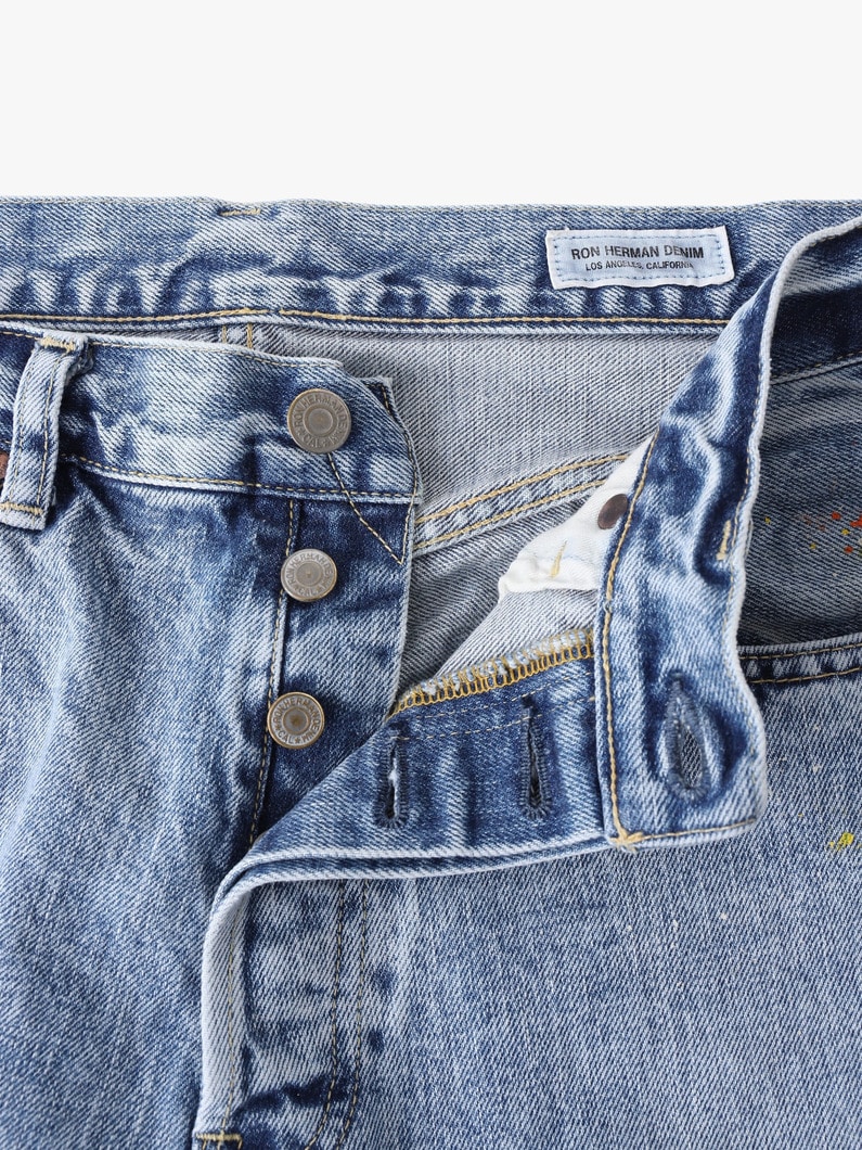 ドリップ ストレートフィット デニムパンツ 詳細画像 blue 2