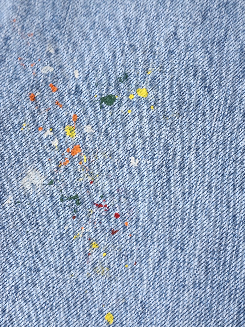 ドリップ ストレートフィット デニムパンツ 詳細画像 blue 4