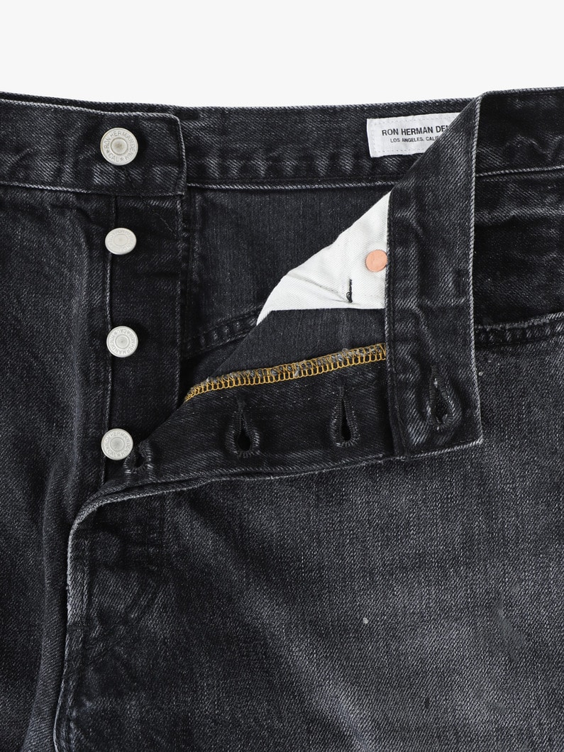 ドリップ ワイドフィット ブラックデニムパンツ 詳細画像 black 2