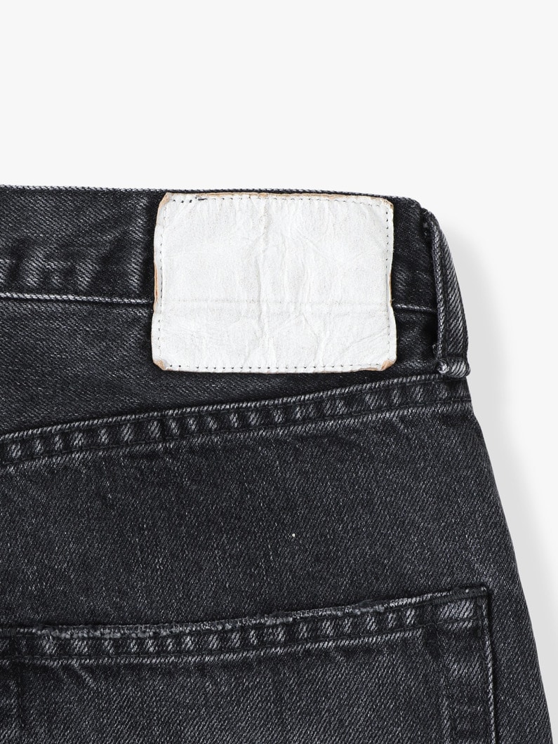 ドリップ ワイドフィット ブラックデニムパンツ 詳細画像 black 4