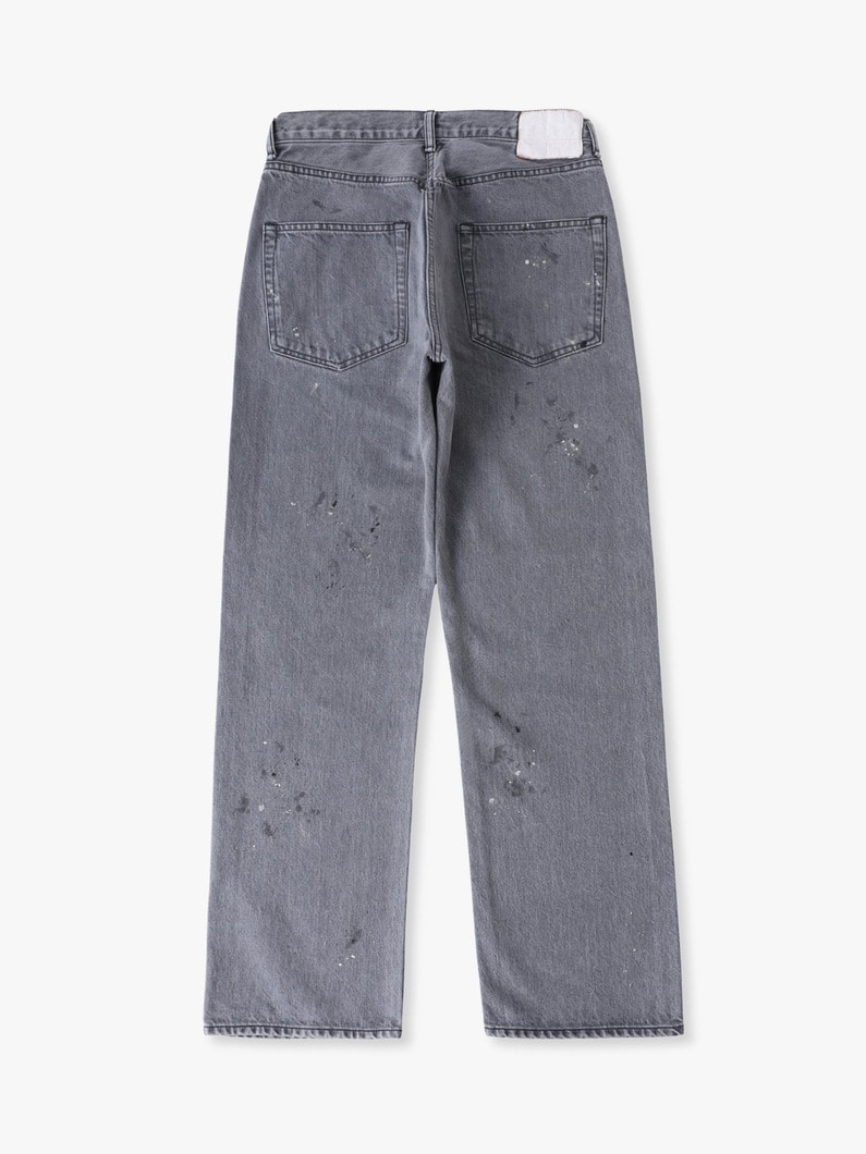 ドリップ ストレートフィット ブラック デニムパンツ 詳細画像 black 1