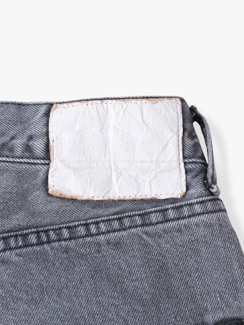 ドリップ ストレートフィット ブラック デニムパンツ 詳細画像 black 4