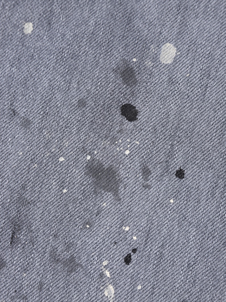 ドリップ ストレートフィット ブラック デニムパンツ 詳細画像 black 5