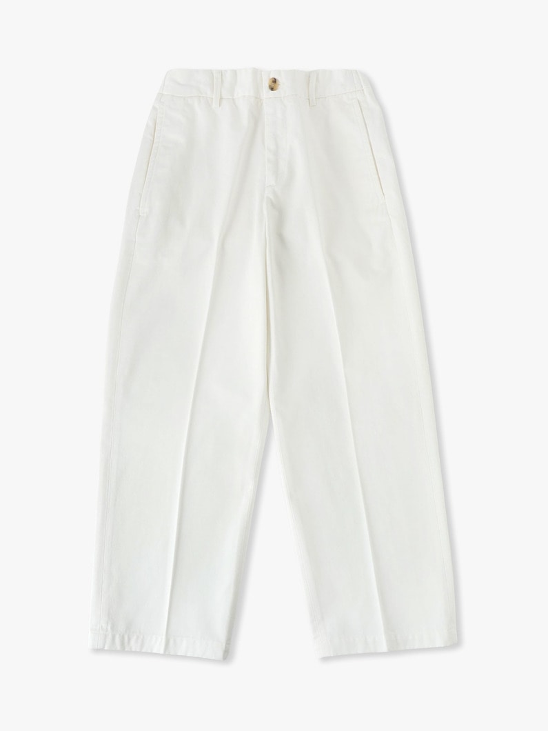 オーガニックコットン チノ イージーパンツ 詳細画像 off white 4