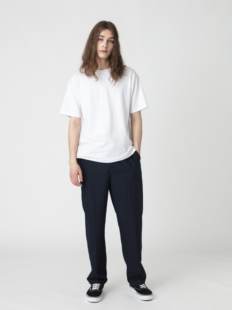 センタープレス スラックスパンツ 詳細画像 navy 2