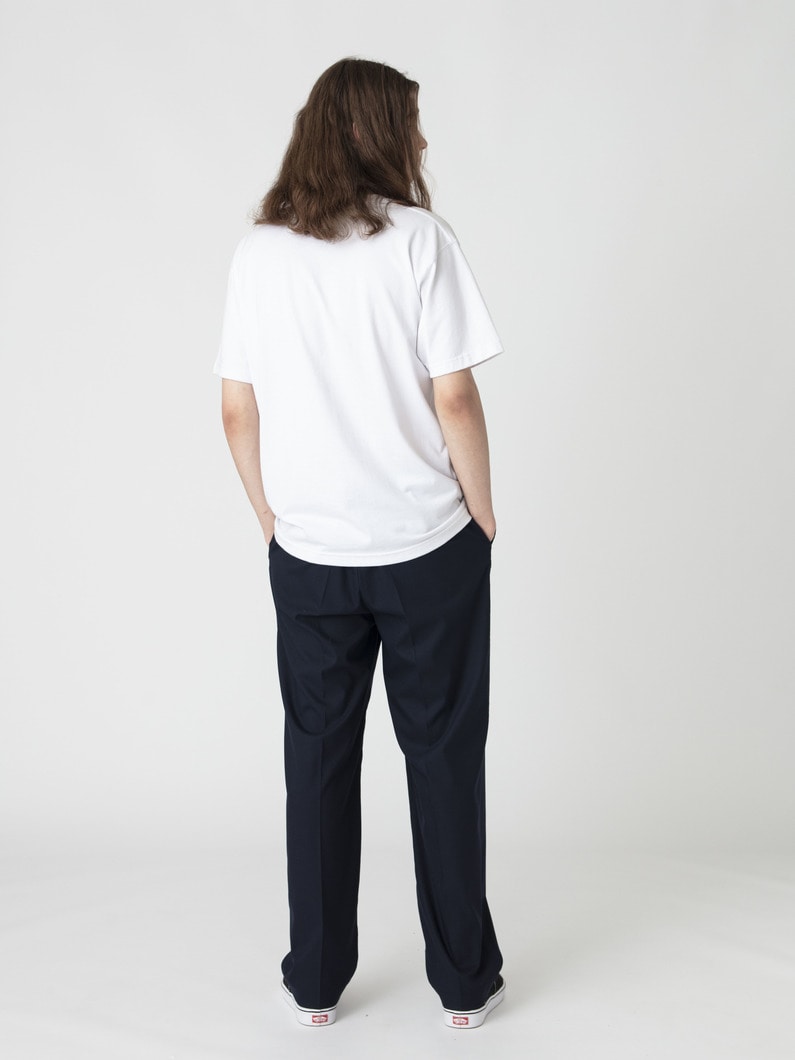 センタープレス スラックスパンツ 詳細画像 navy 3